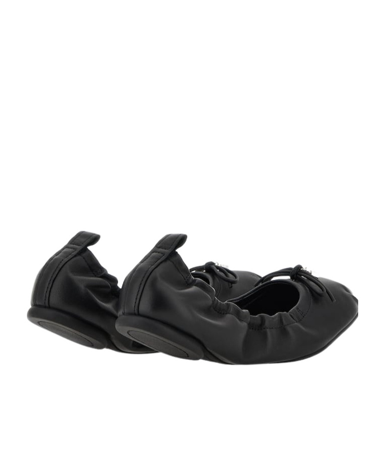 Hogan 'h684' Leather Ballerinas In Black