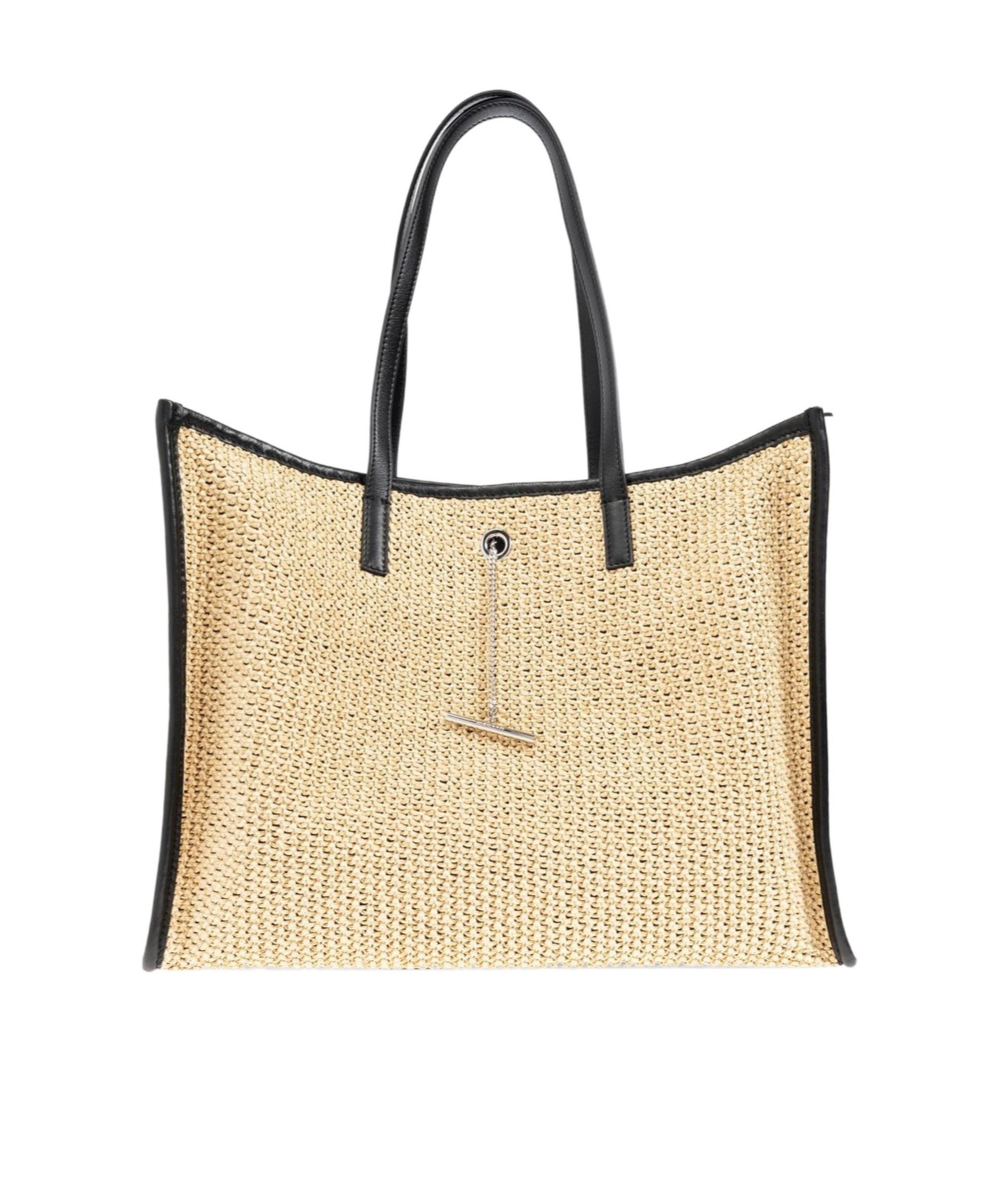 Alexander Mcqueen T-bar Chained Tote Bag In Nude