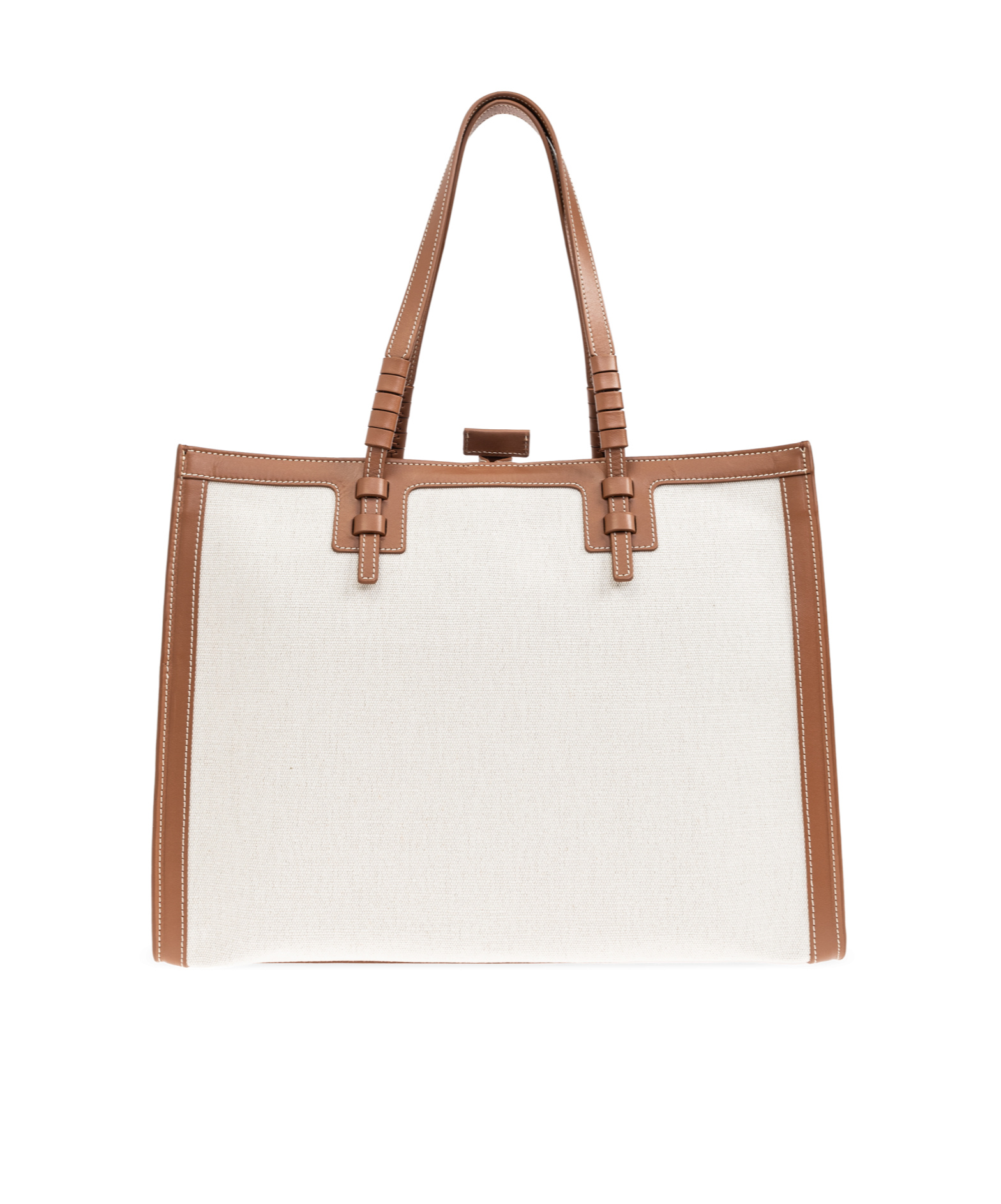 Casadei Women's Canvas And Leather Tote Bag In White
