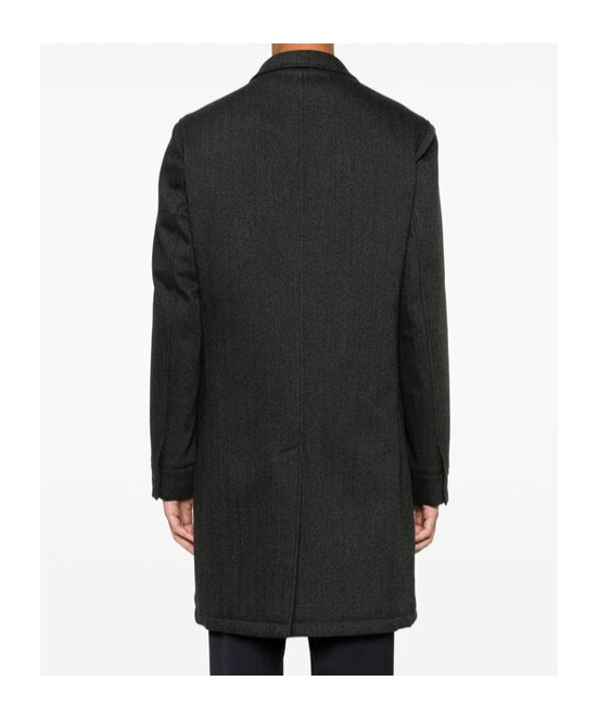 Herno Virgin Wool Coat In Black