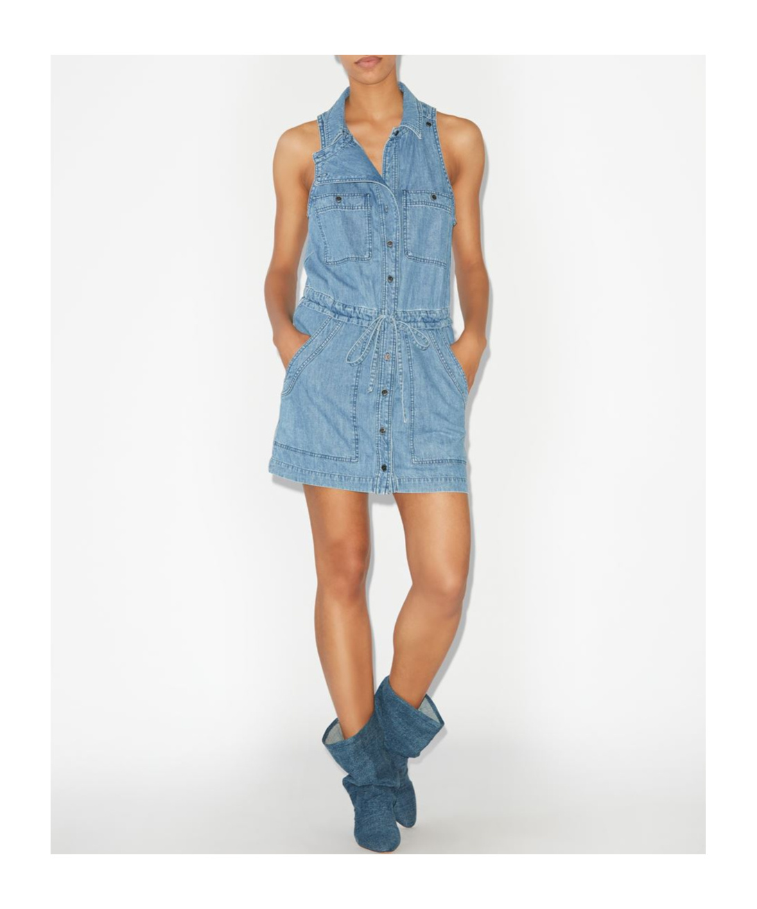 Isabel Marant Étoile Sleeveless Denim Dress In Blue