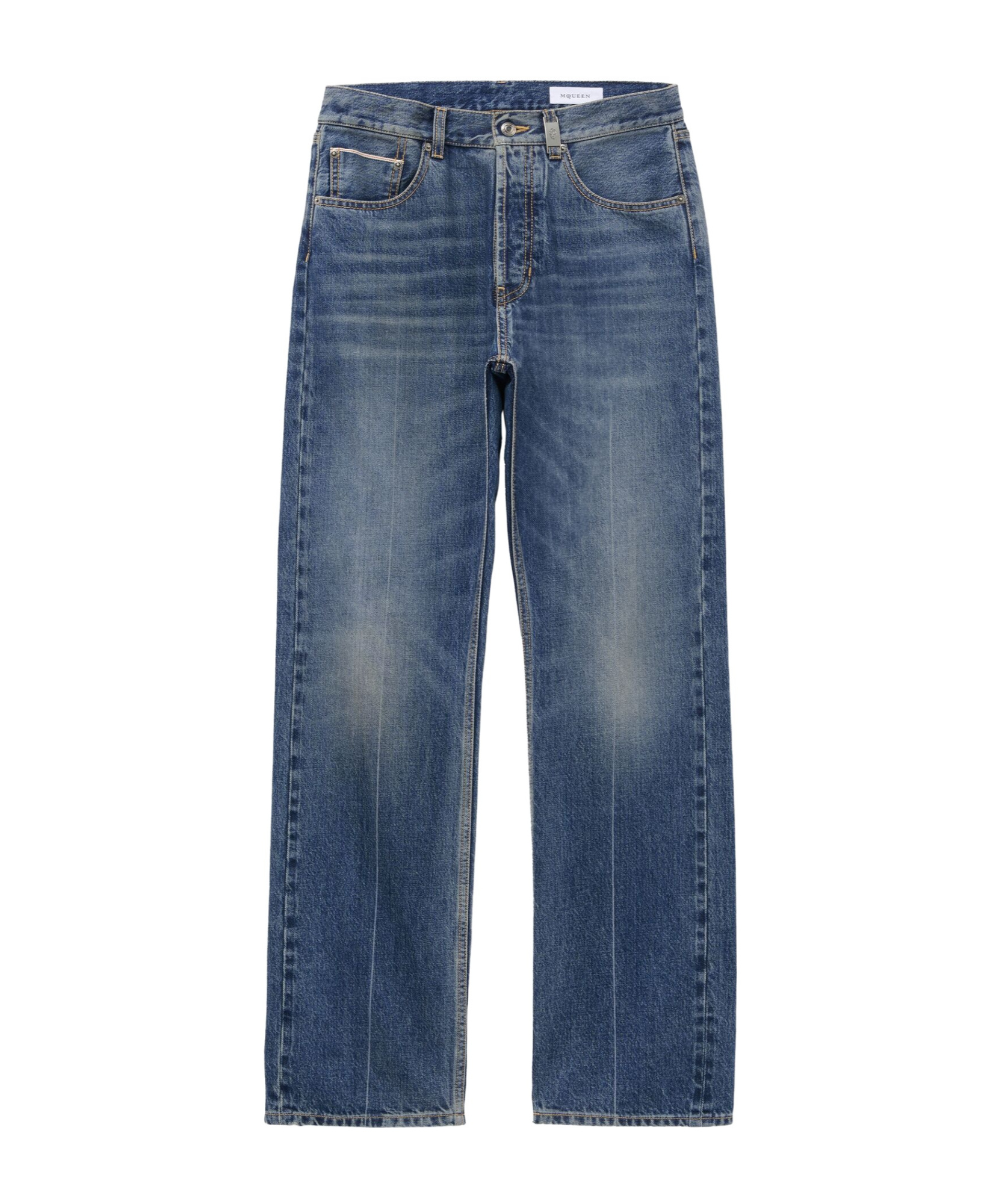 Alexander Mcqueen Straight-leg Denim Jeans In Blue