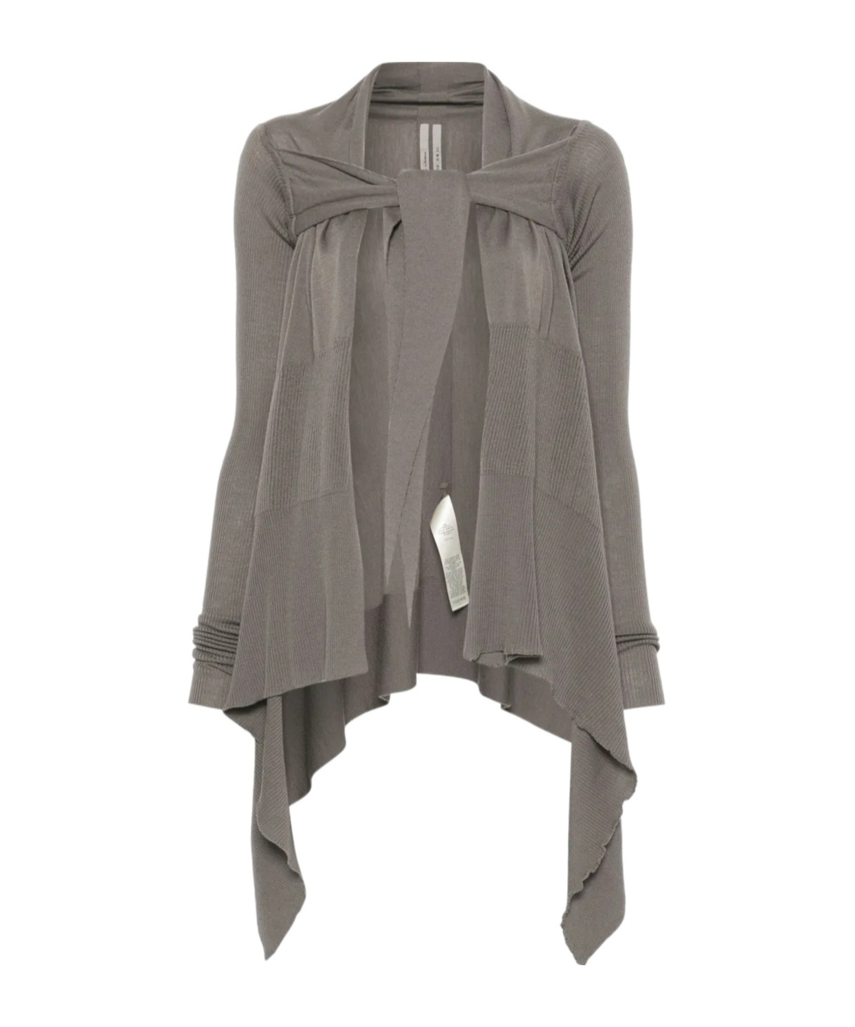 Rick Owens Tied Wrap Cardigan In Gray