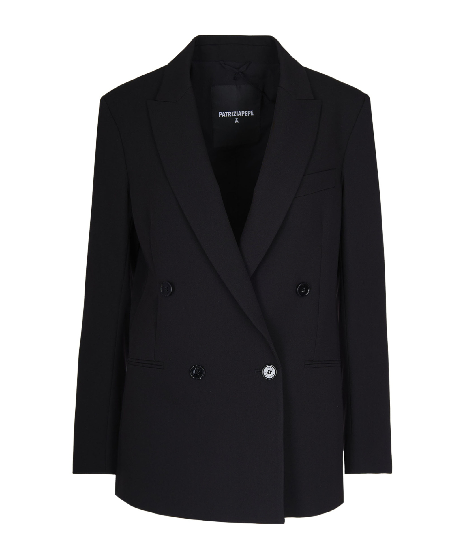 Patrizia Pepe Button-down Blazer In Black