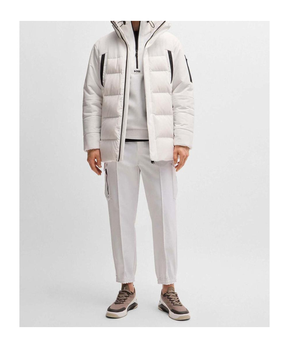 Hugo Boss Long Sleeve Down Jacket In White