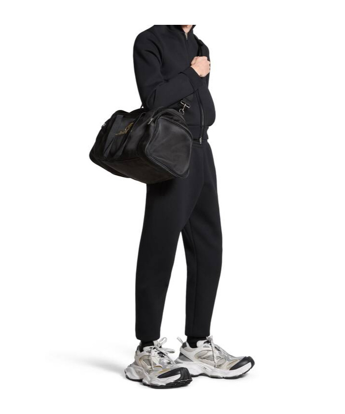 Balenciaga Logo-embroidered Tote Bag In Black