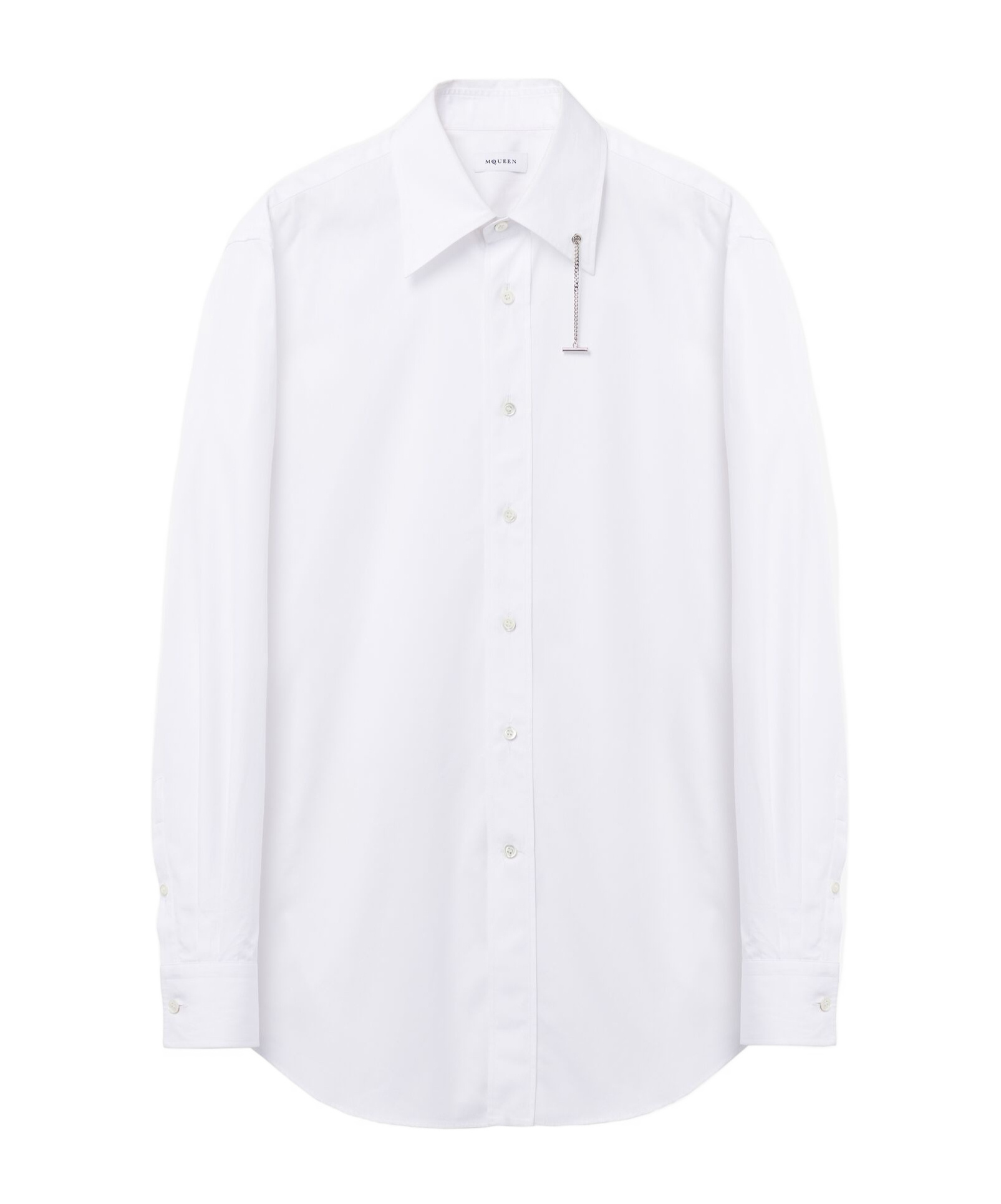 Alexander Mcqueen Long-sleeved Button Fastened Shirt In White