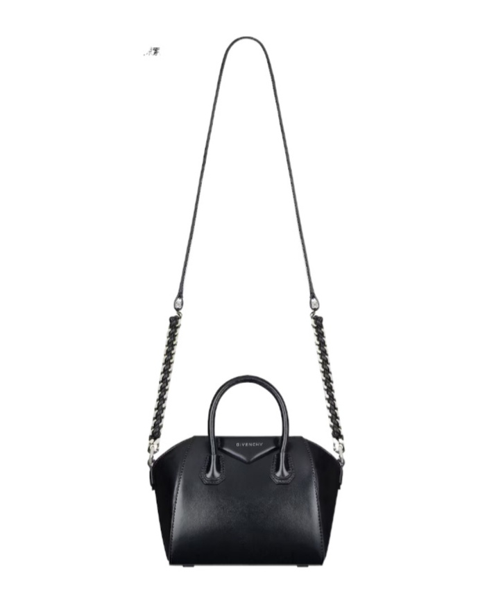 Givenchy Mini Antigona Leather Tote Bag In Black