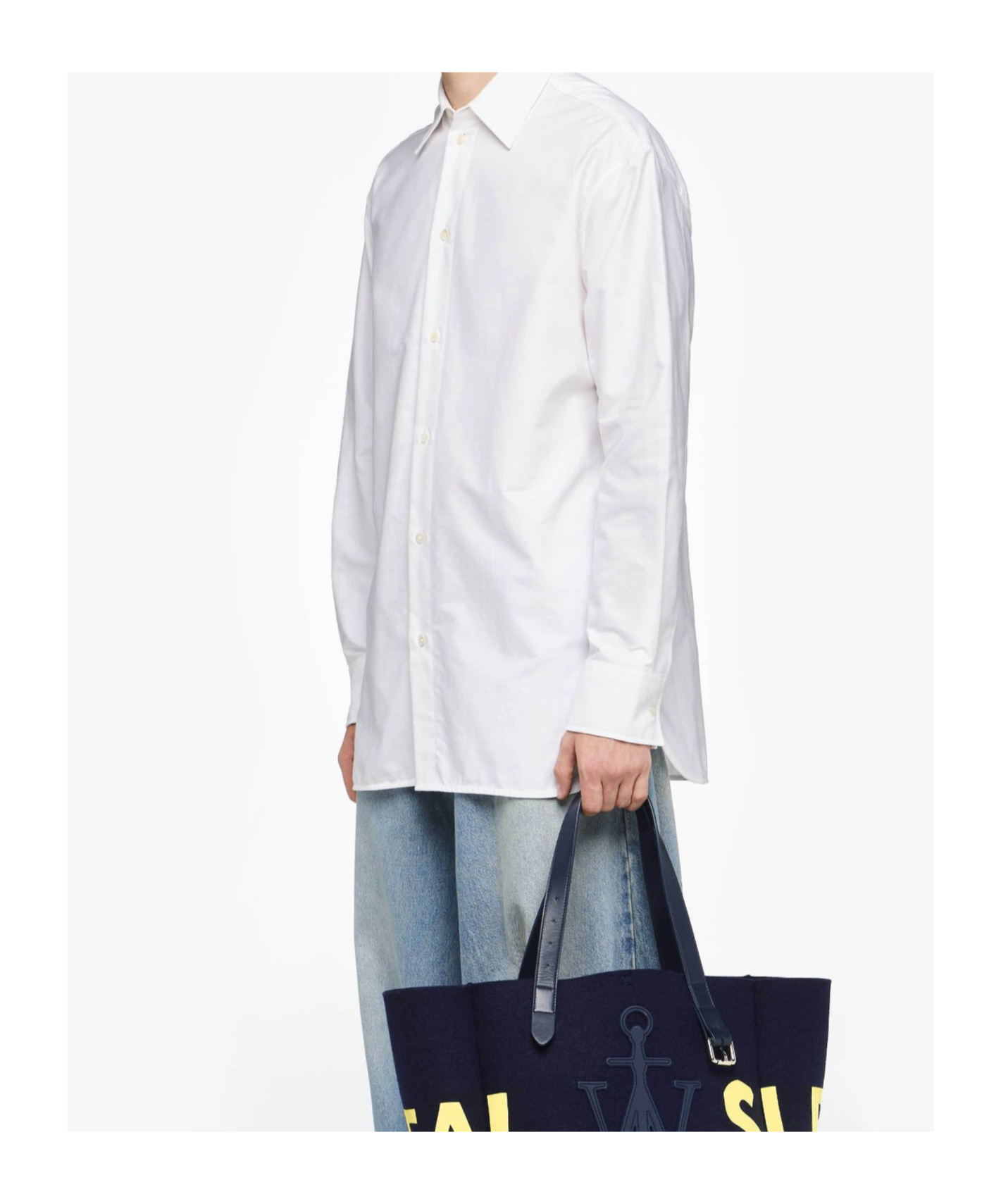 Jw Anderson J.w. Anderson Classic Fit Logo Pocket Shirt In White