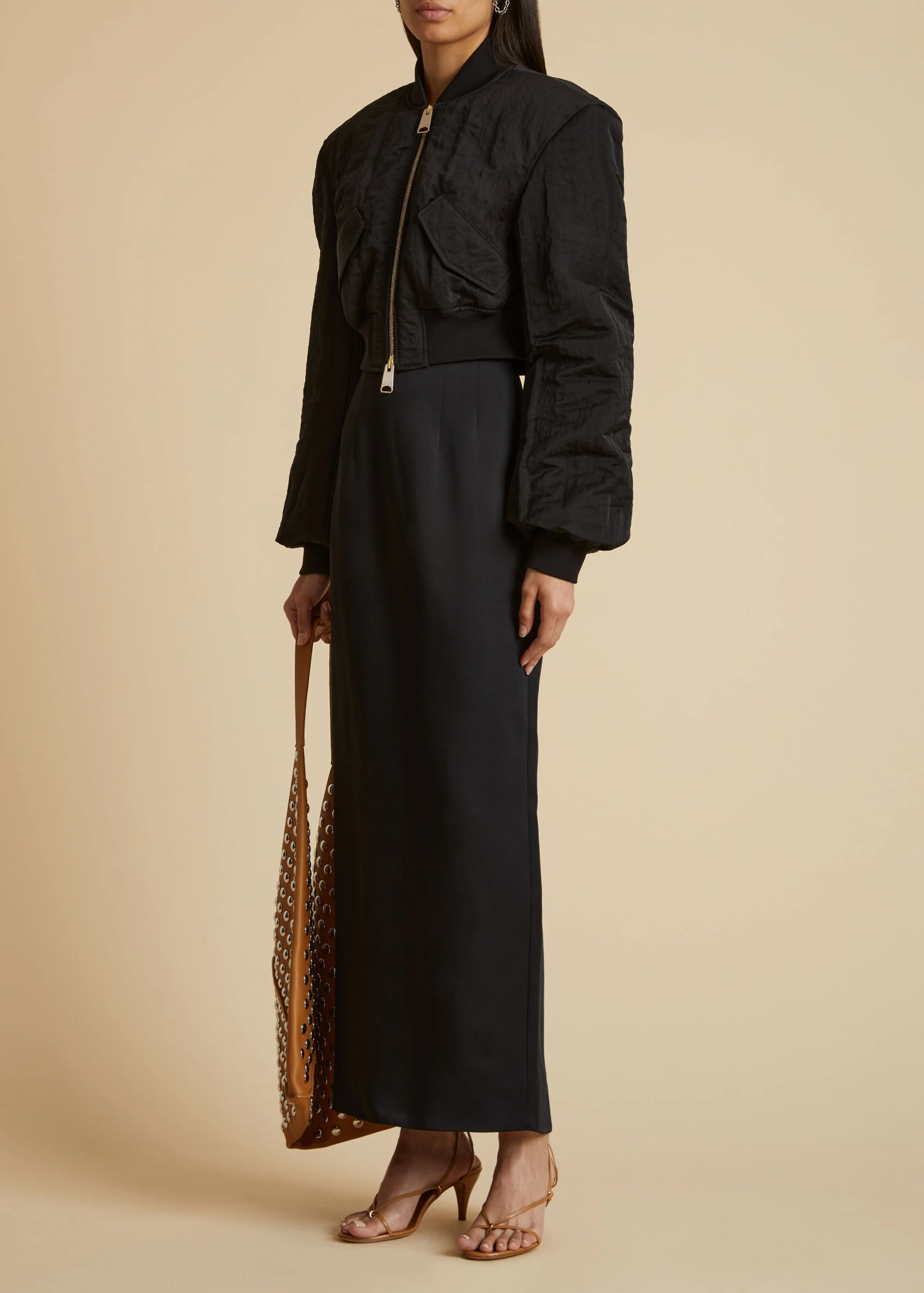 Khaite Reggie Cropped Jacket In Black