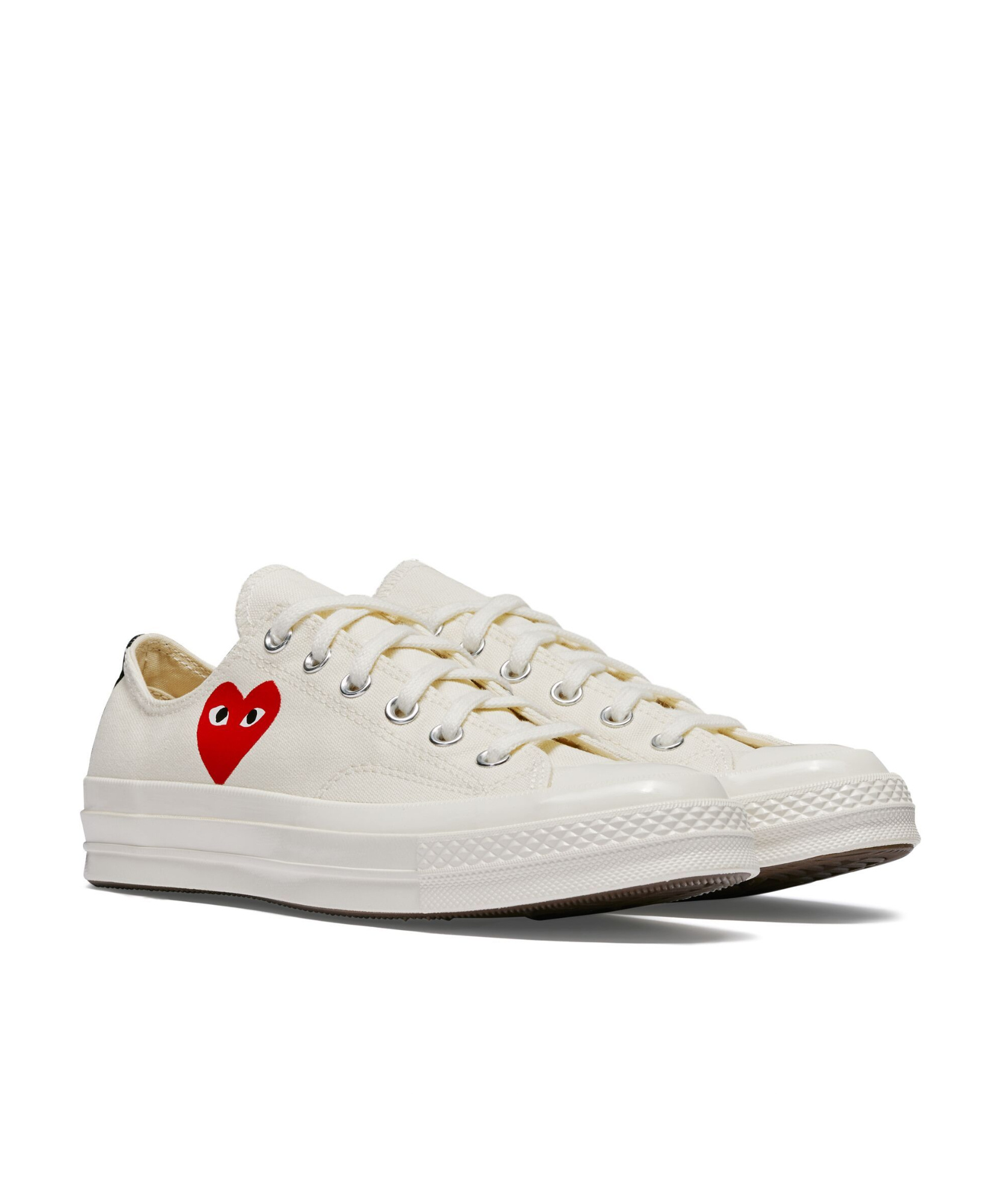 Comme Des Garçons Play Single Heart Chuck 70 Sneakers In White