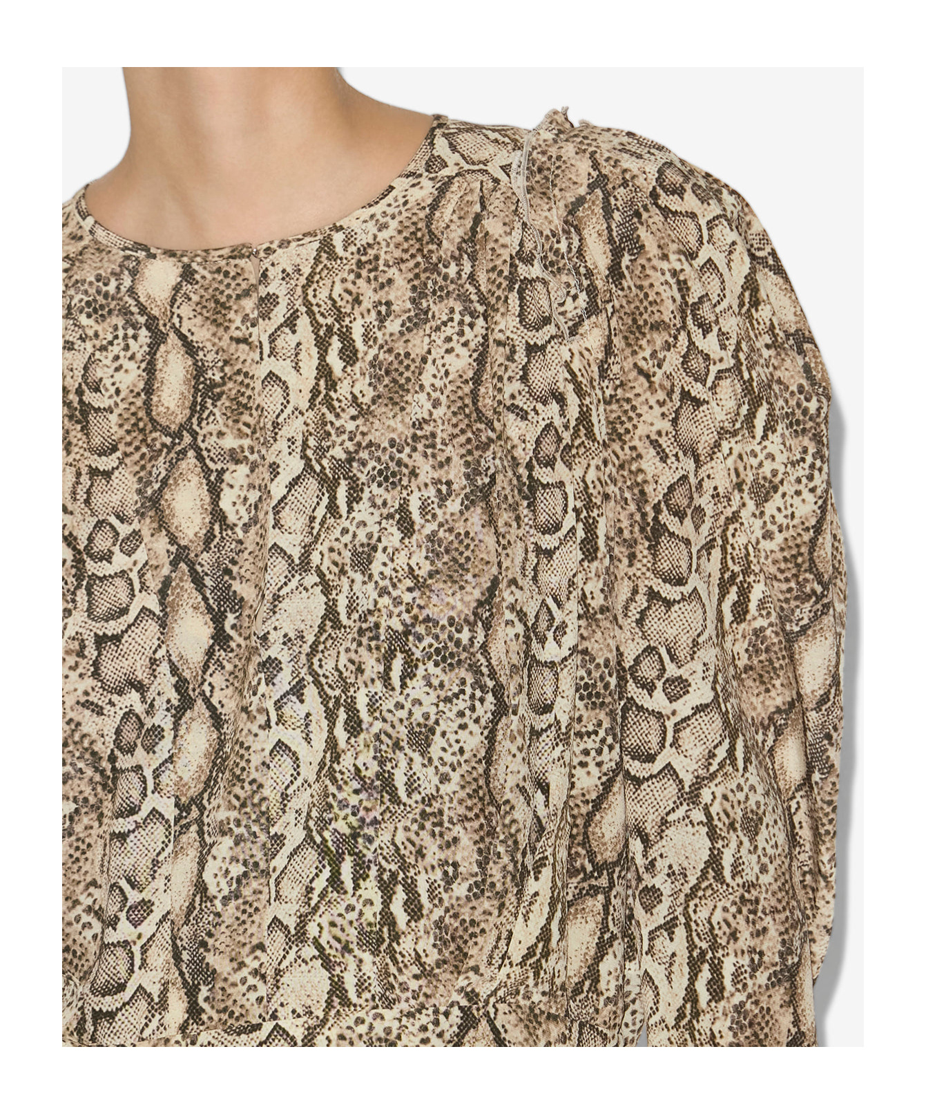 Shop Isabel Marant Zarga Blouse In Nude