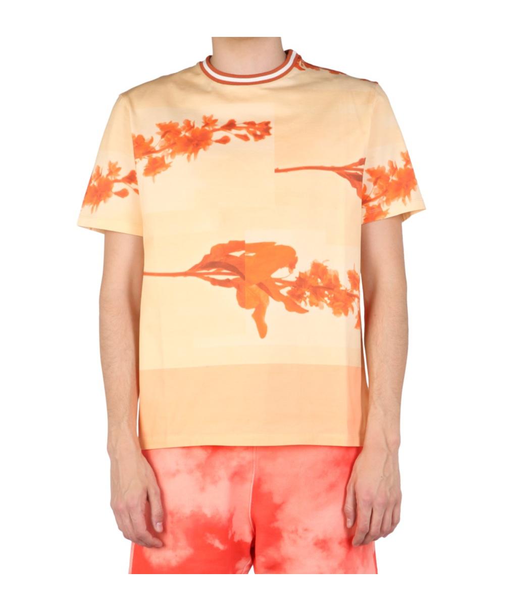 Paul Smith Stem Floral T-shirt In Nude