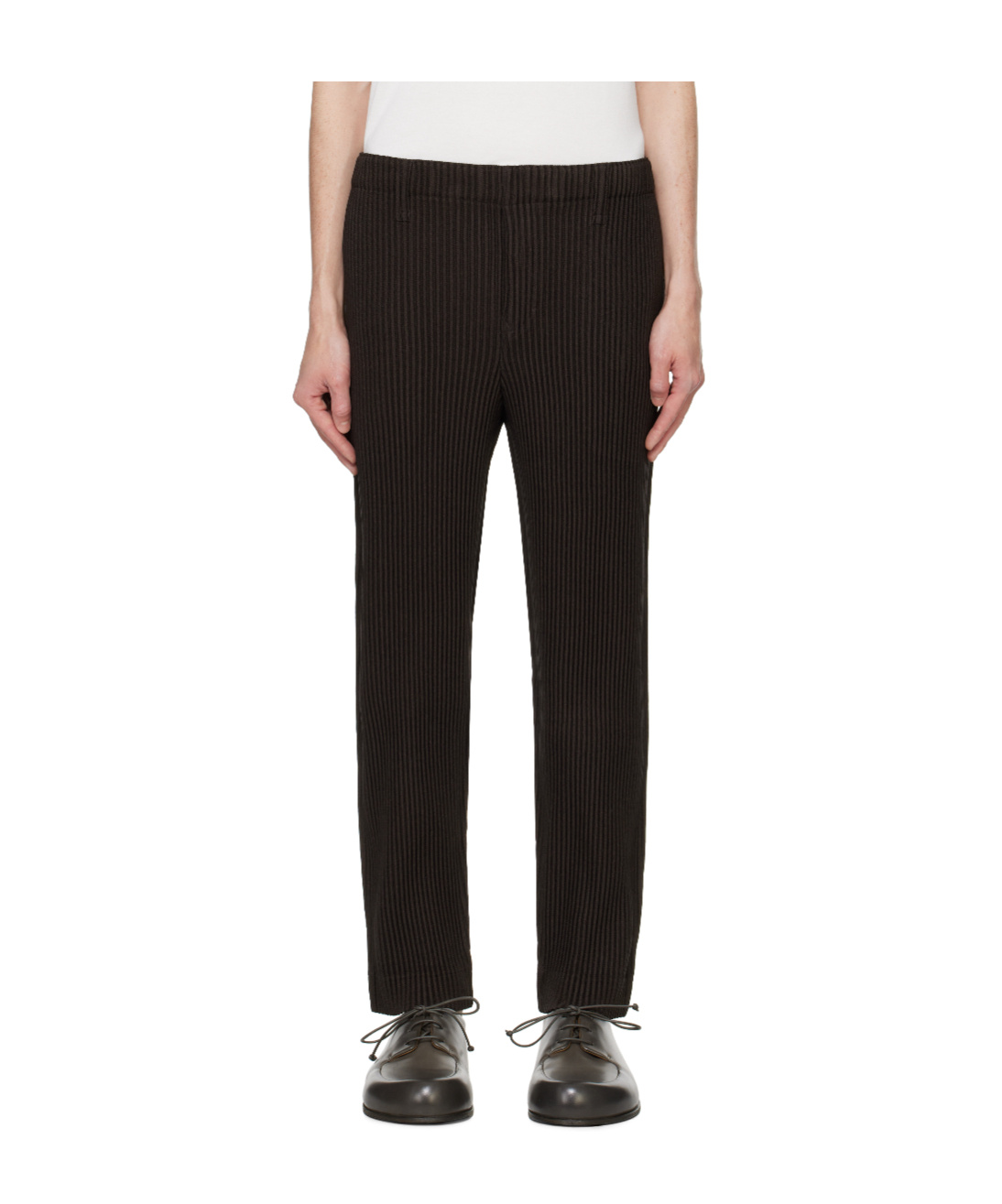 ISSEY MIYAKE KERSEY PLEATS TROUSERS