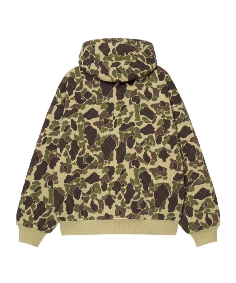 Carhartt Work In Progress Vista Quilted Hooded Jacket In Green