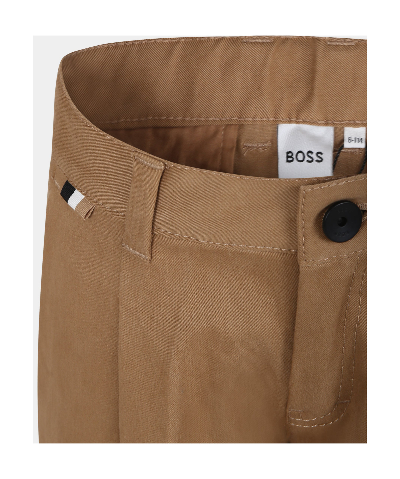 Hugo Boss Belt-loop Casual Pants In Brown