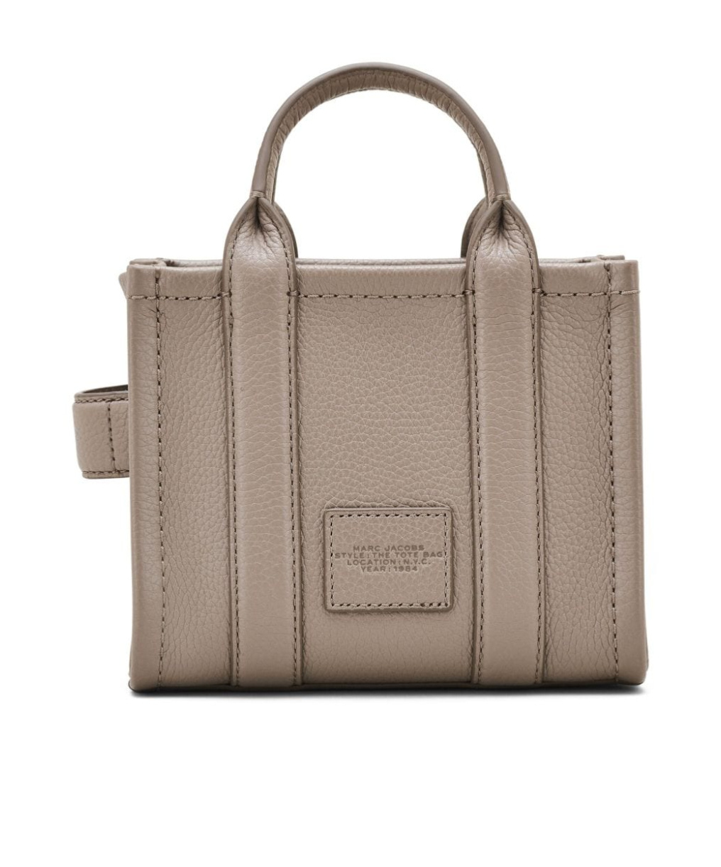 Marc Jacobs The Leather Crossbody Tote Bag In Gray