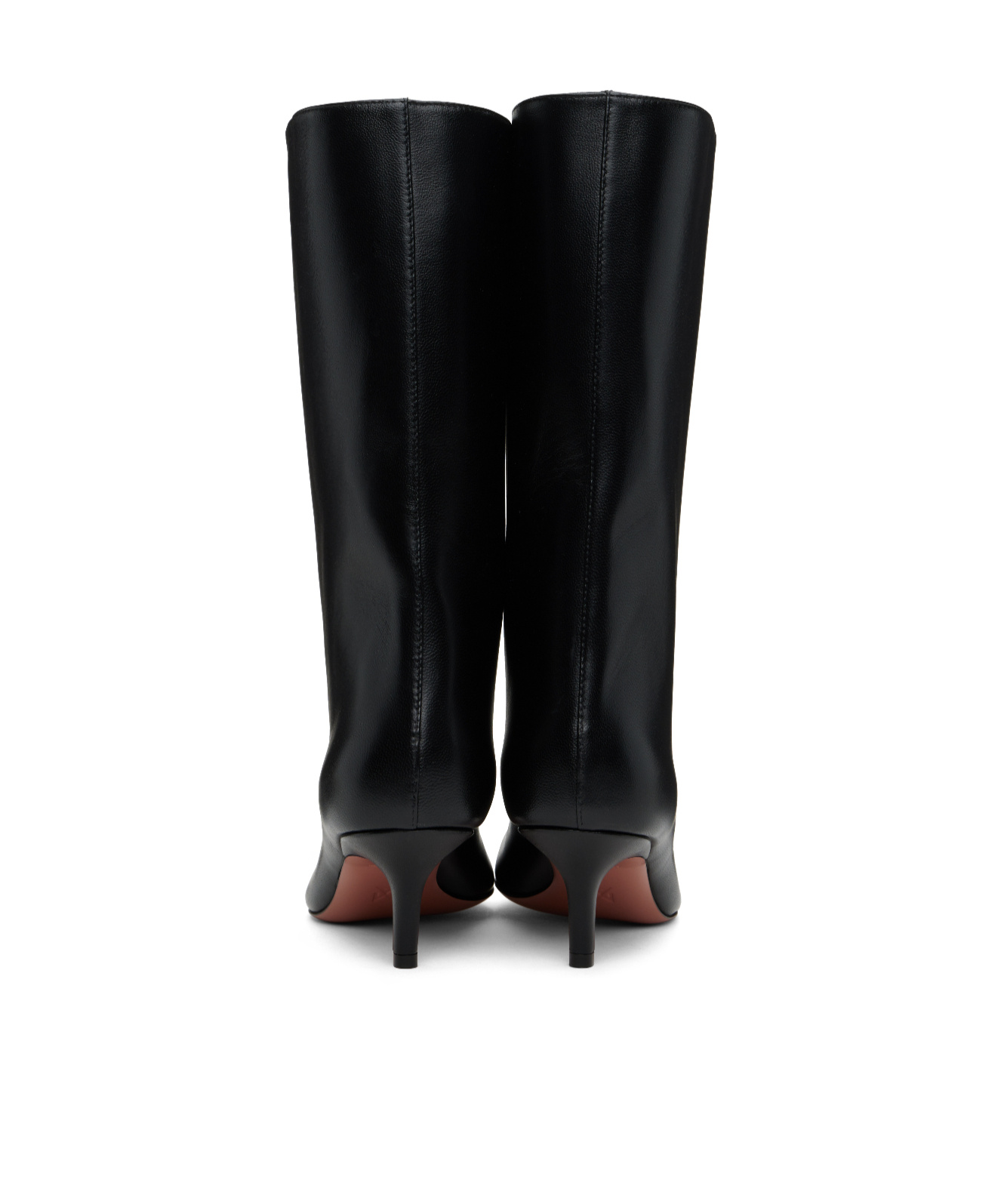 Amina Muaddi Pointed Middle Boot In Black