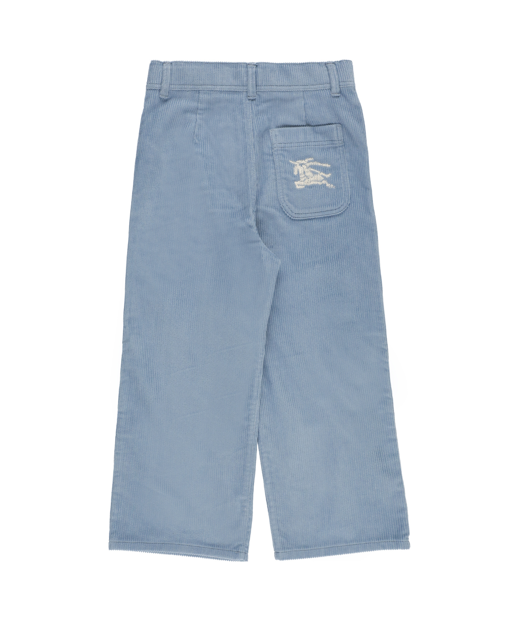 Burberry Pattern Embroidered Casual Pants In Blue