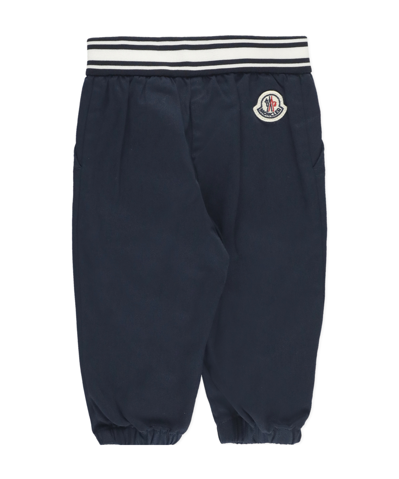 Moncler Elastic Waist Pants In Blue