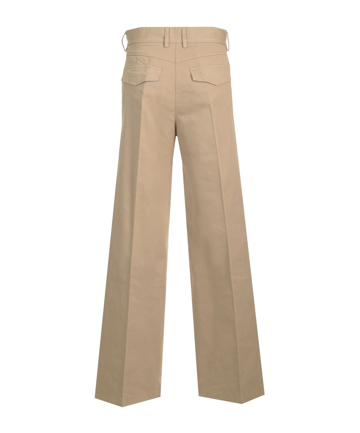 Shop Forte Forte Soft Twill Wide Leg Trousers In Beige