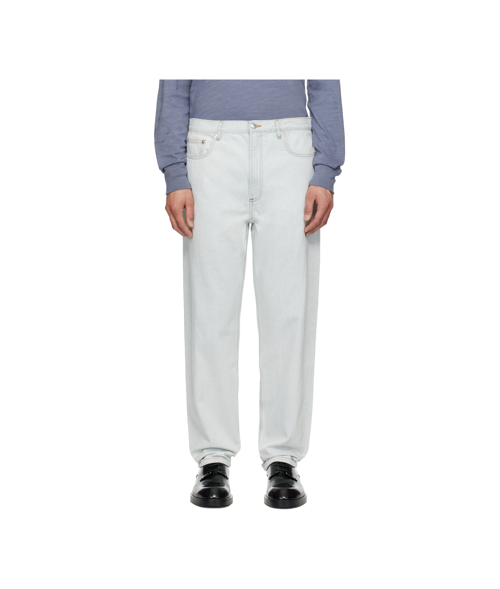 Apc Blue Martin Jeans In White