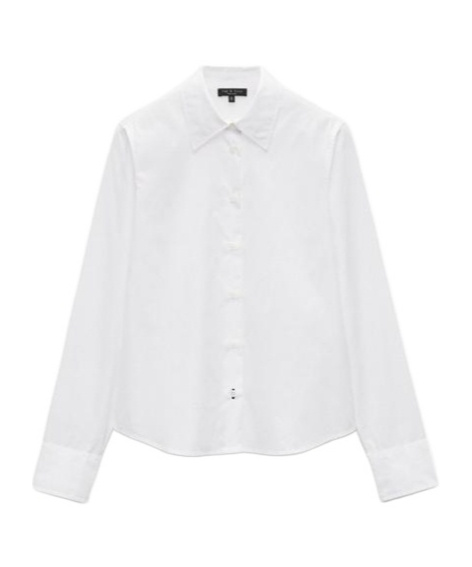 Rag & Bone Dayton Poplin Shirt In White