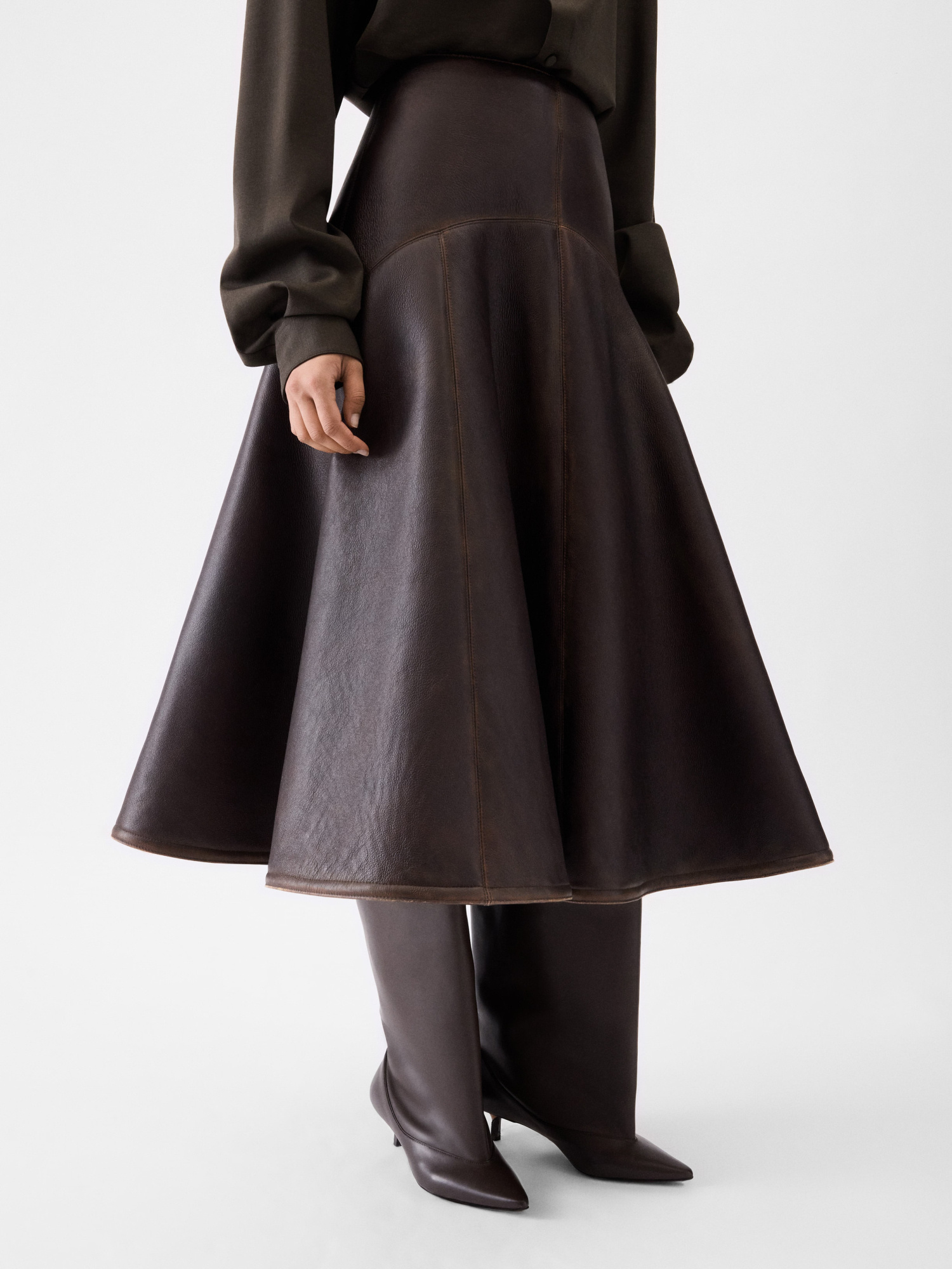 Jacquemus High Waist Skirt In Brown