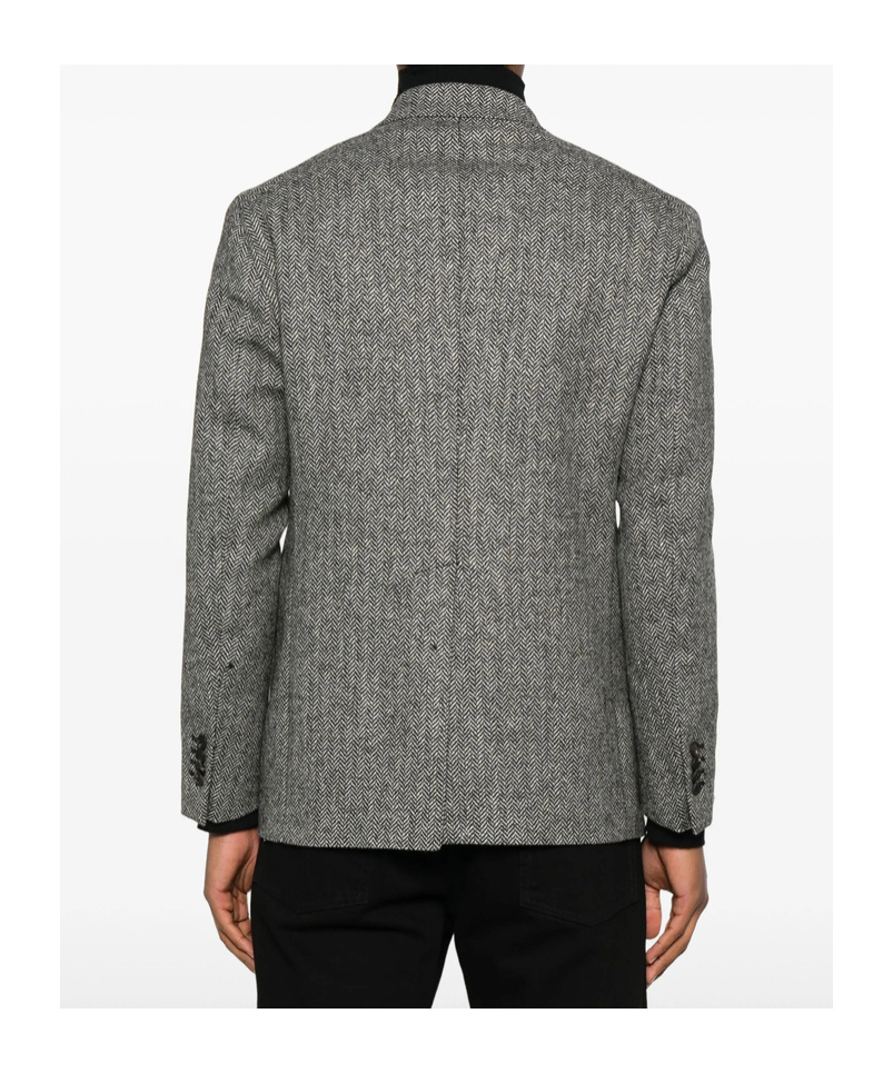 Tagliatore Double-breasted Blazer In Gray