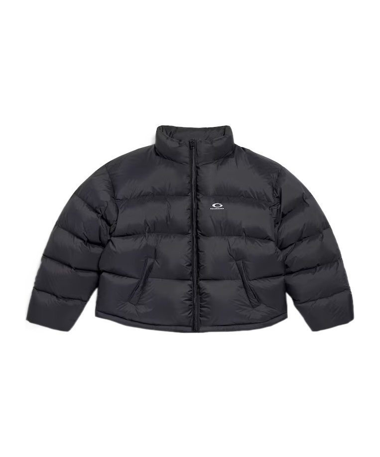 Balenciaga Nylon Down Jacket In Black