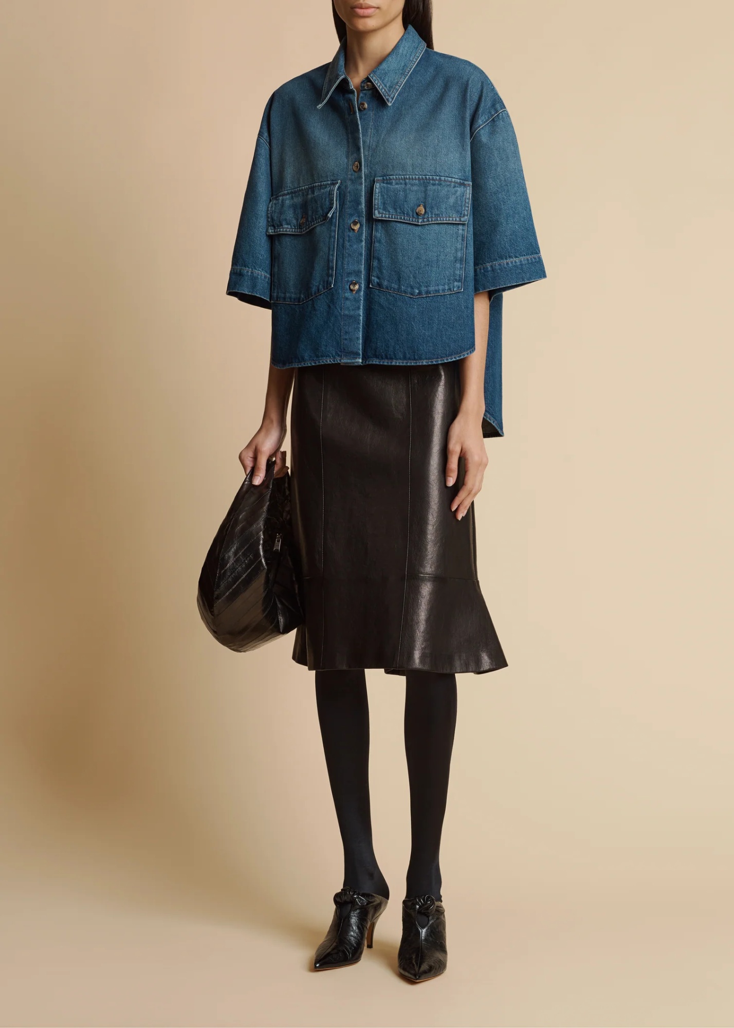 Shop Khaite Lapel Shirt In Stinson