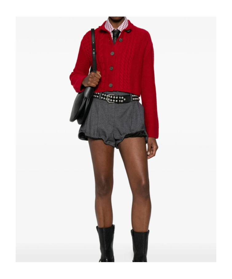 Enfants Riches Deprimes Long-sleeved Knitted Cardigan In Red