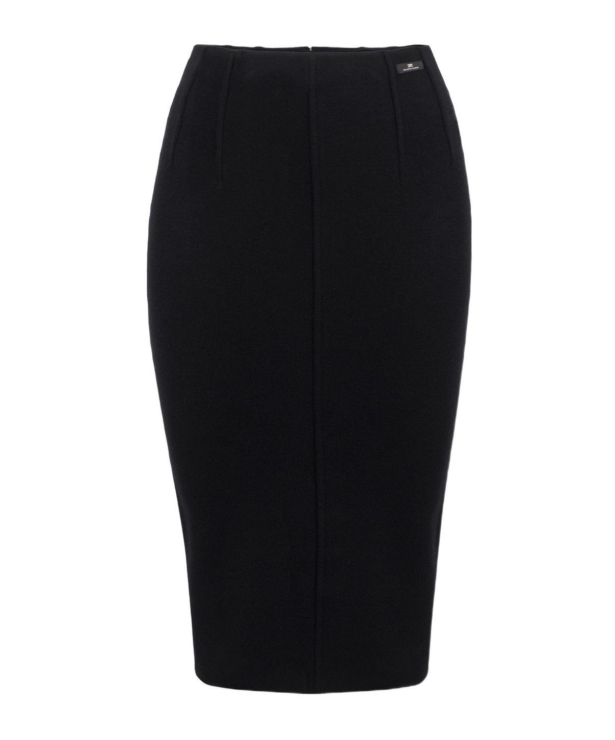 Elisabetta Franchi Back-detail Midi Pencil Skirt In Black