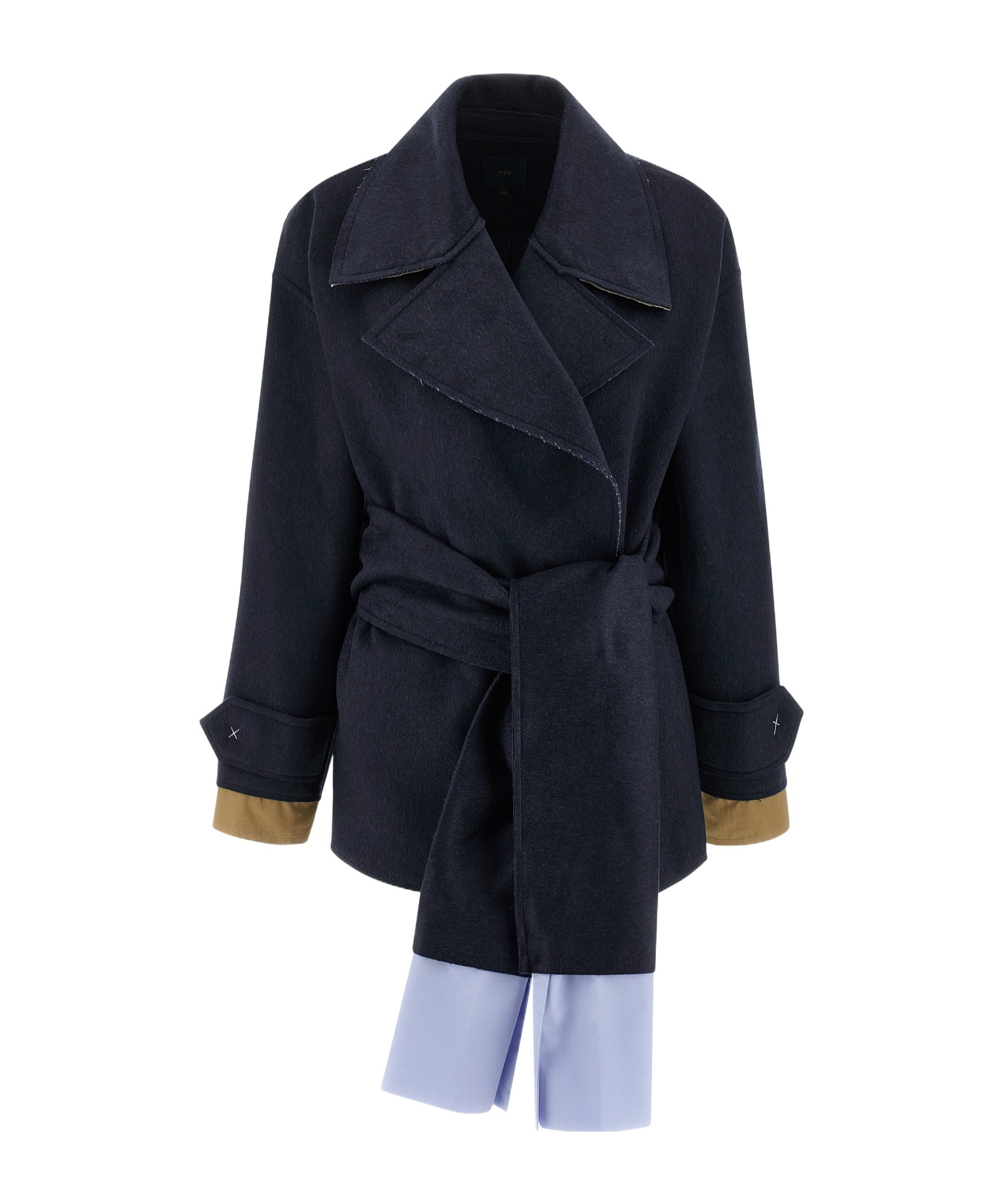 Jejia Long-sleeved Coat In Blue