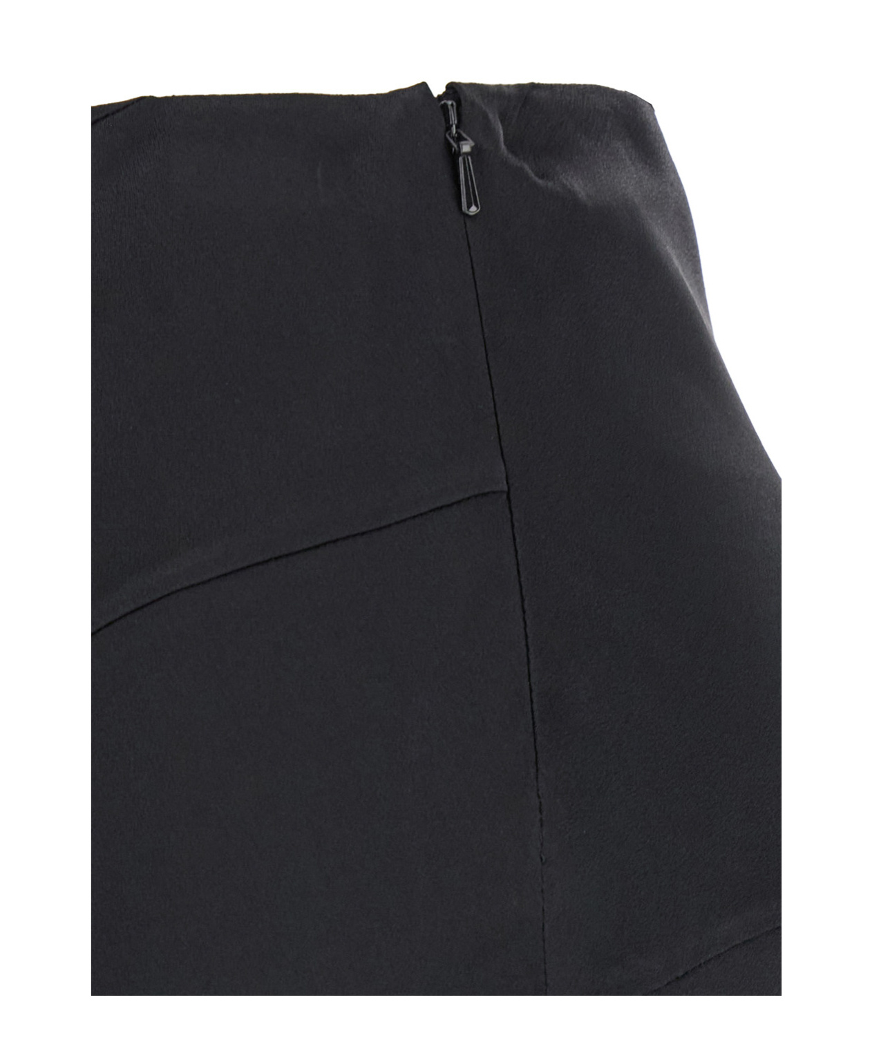 Alberta Ferretti Long Relaxed Black Skirt In Silk Blend Woman In Black