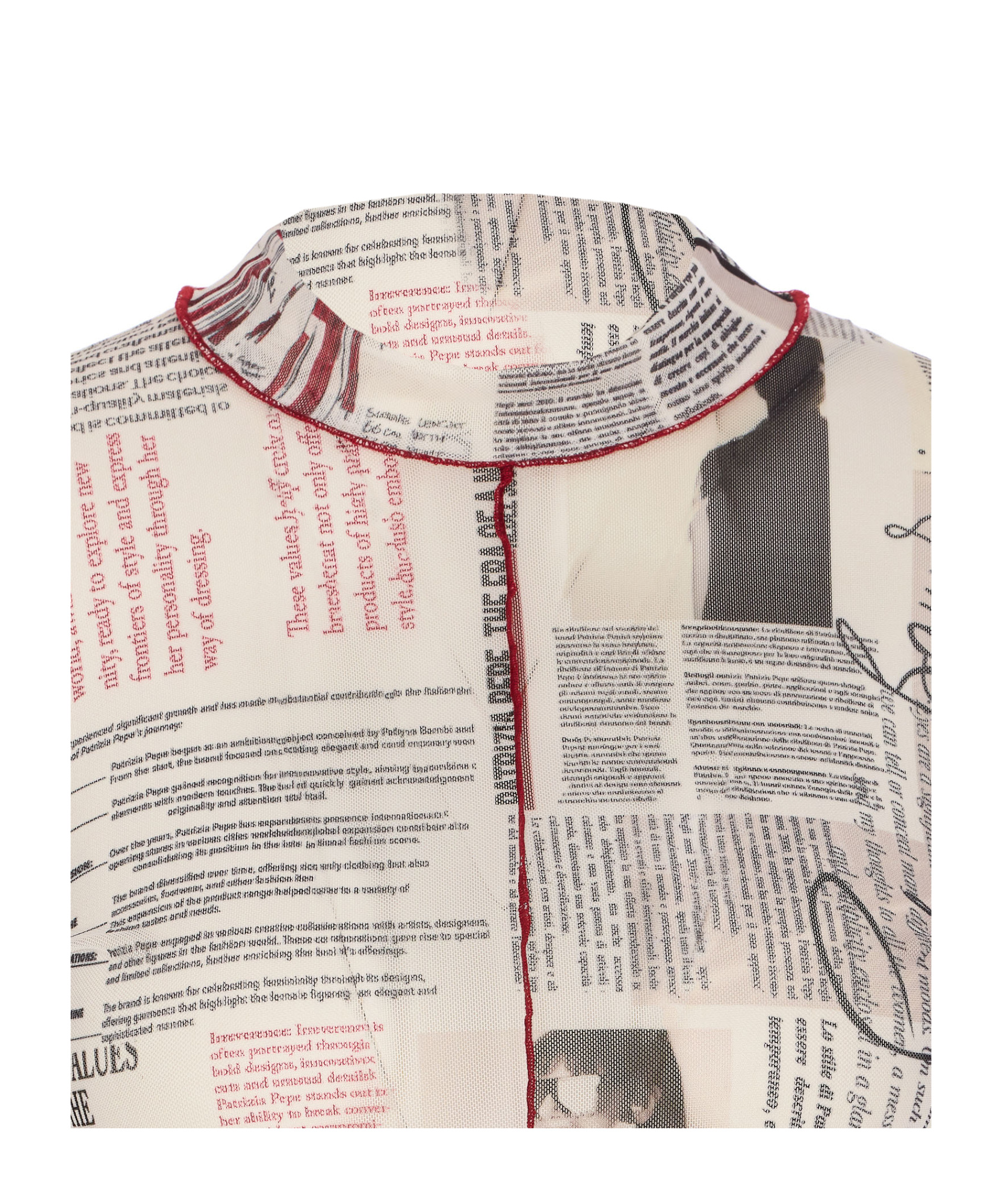 Shop Patrizia Pepe Manifesto-print Top In Nude