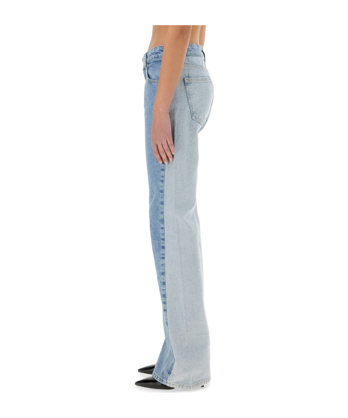 Moschino Denim Trousers With Belt Loops In Blue