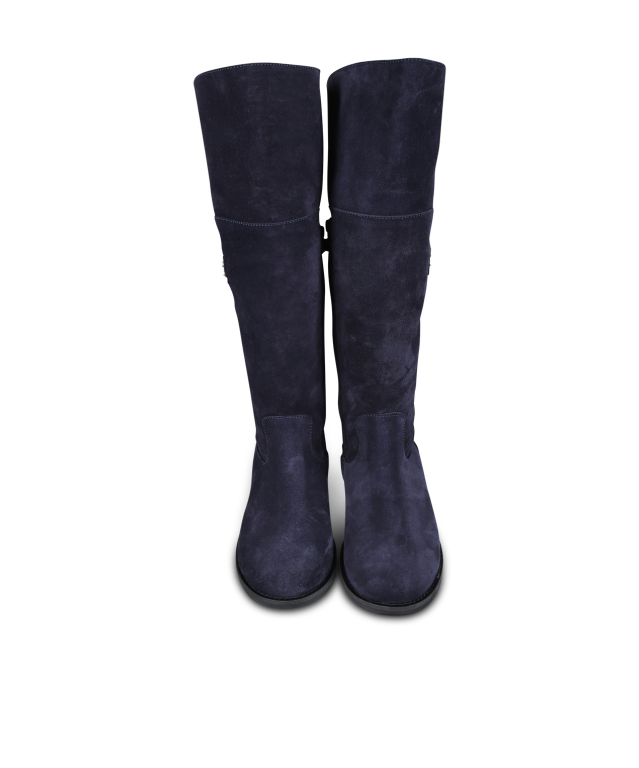 Dolce & Gabbana Round-head Flat Boots In Black