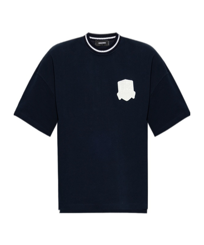 Dsquared2 Logo-patch Short-sleeve T-shirt In Black