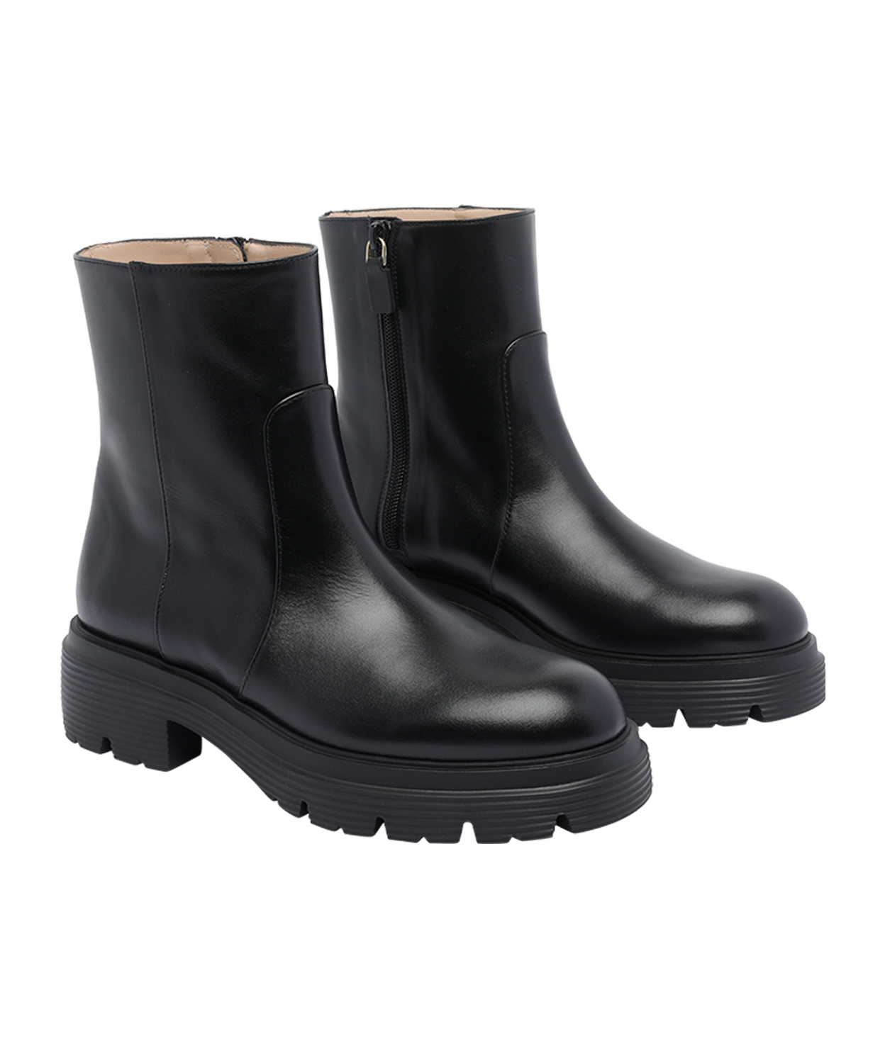 Stuart Weitzman Zip-detail Platform Boots In Black