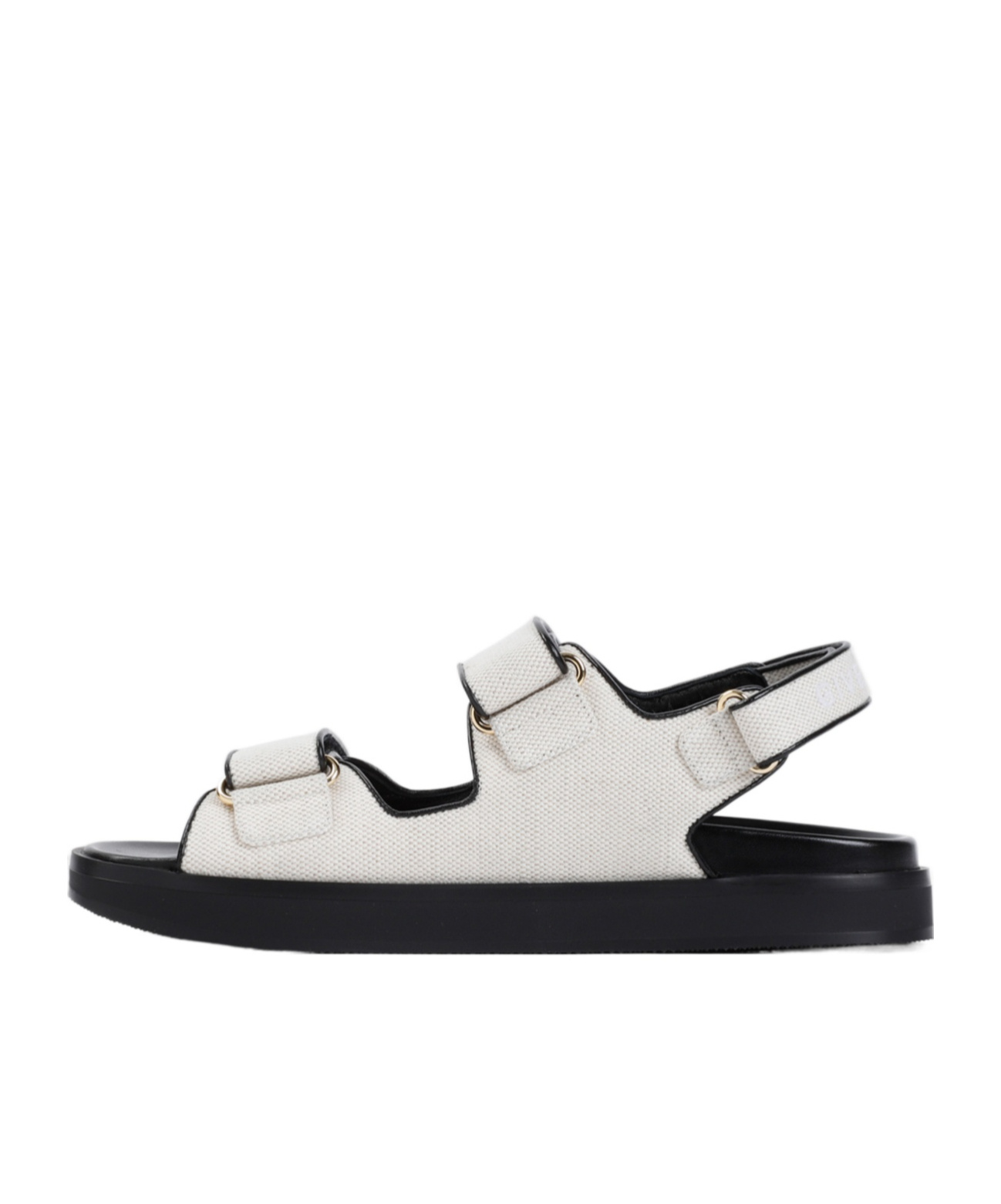 Givenchy 4g Logo-embellished Leather-trimmed Canvas Sandals In White