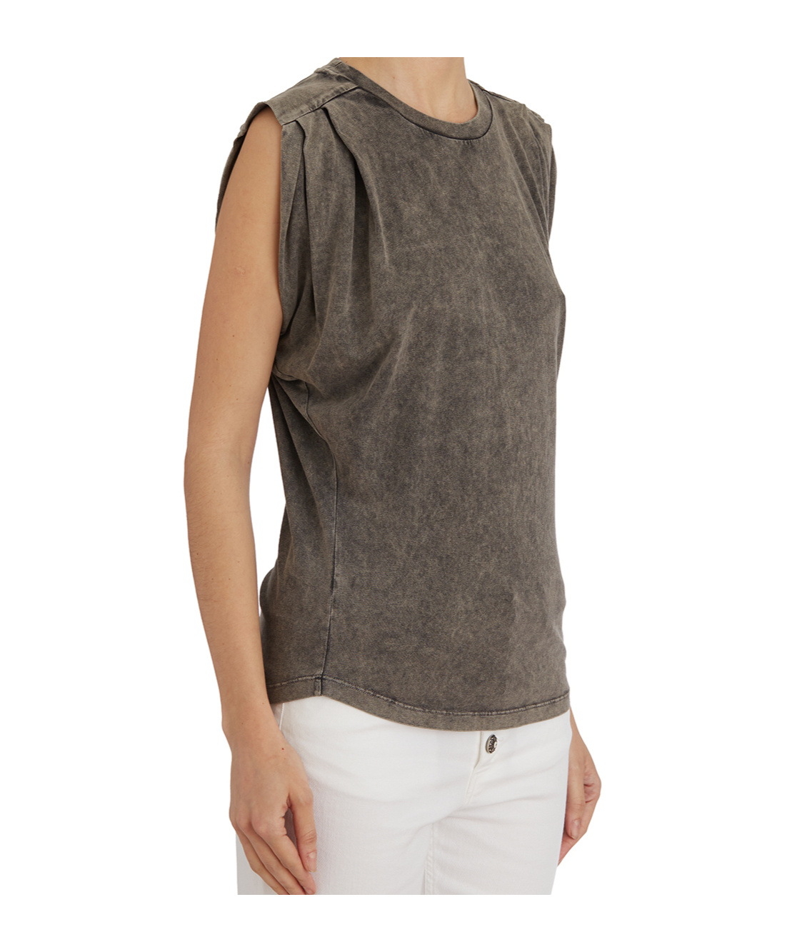 Dondup T-shirt In Cotone In Gray
