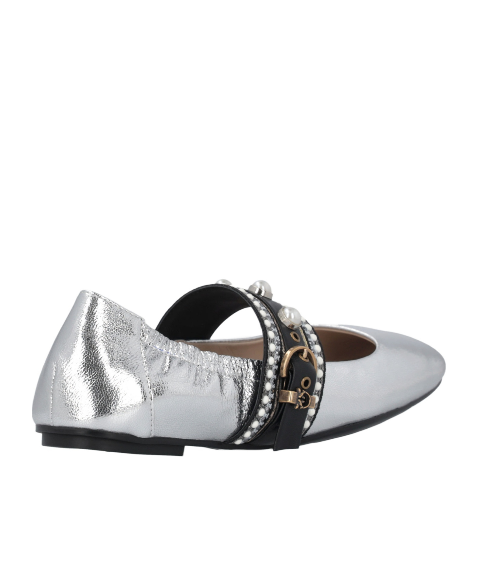 Pinko Square-toe Mary Janes In Gray