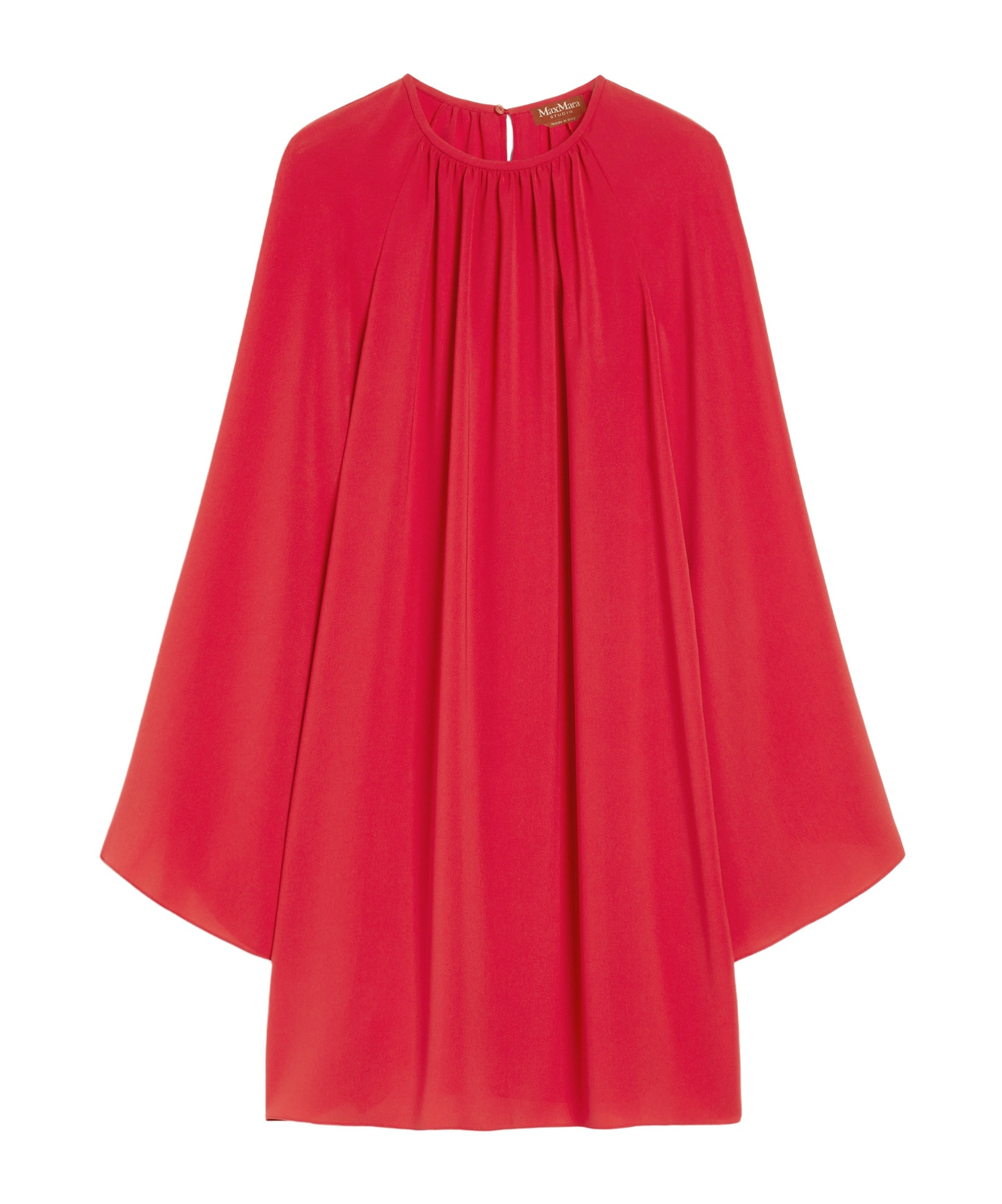 Max Mara Studio Madia Cady Tunic Top In Red