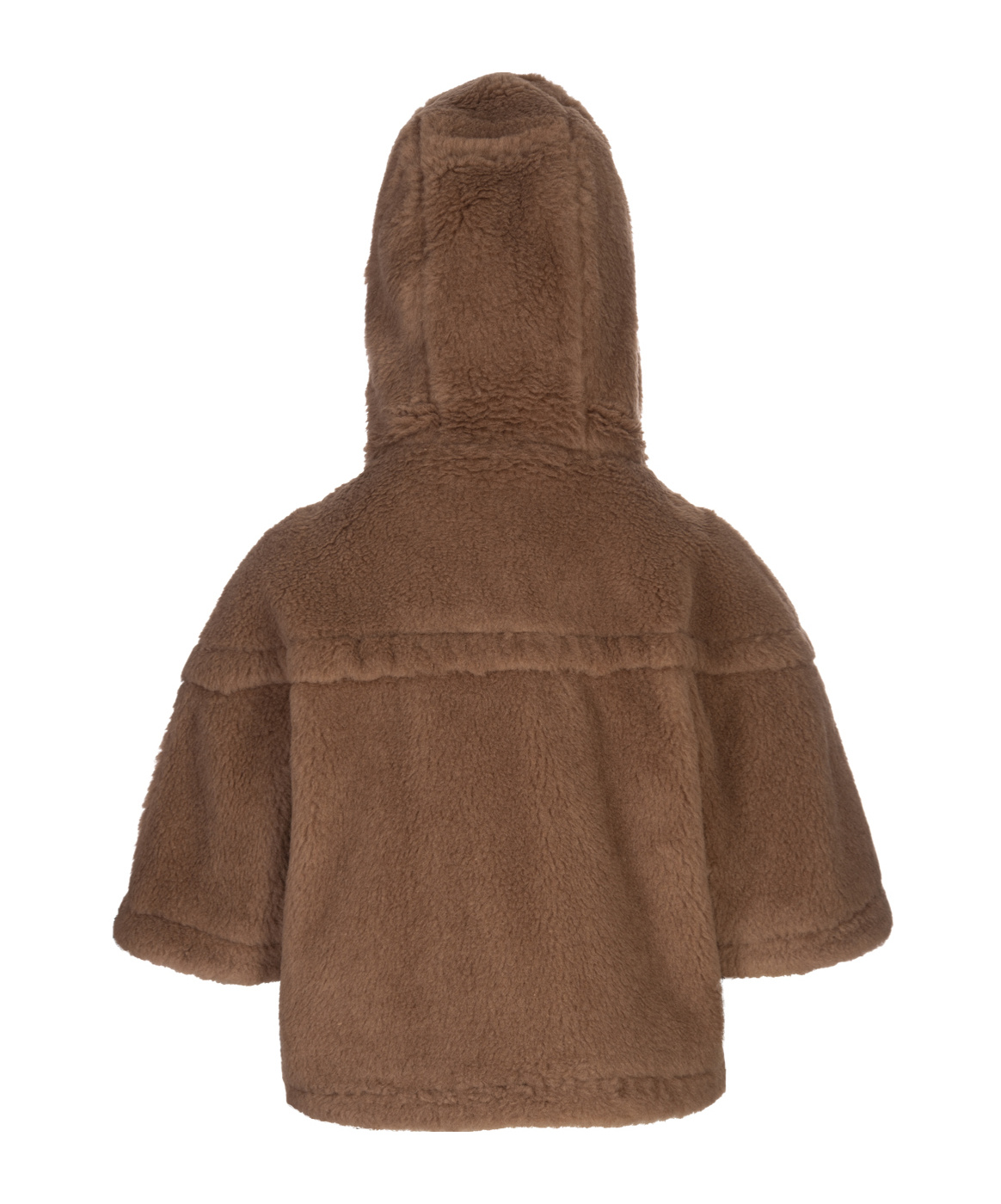 Max Mara Zip-up Half-sleeved Poncho In Brown