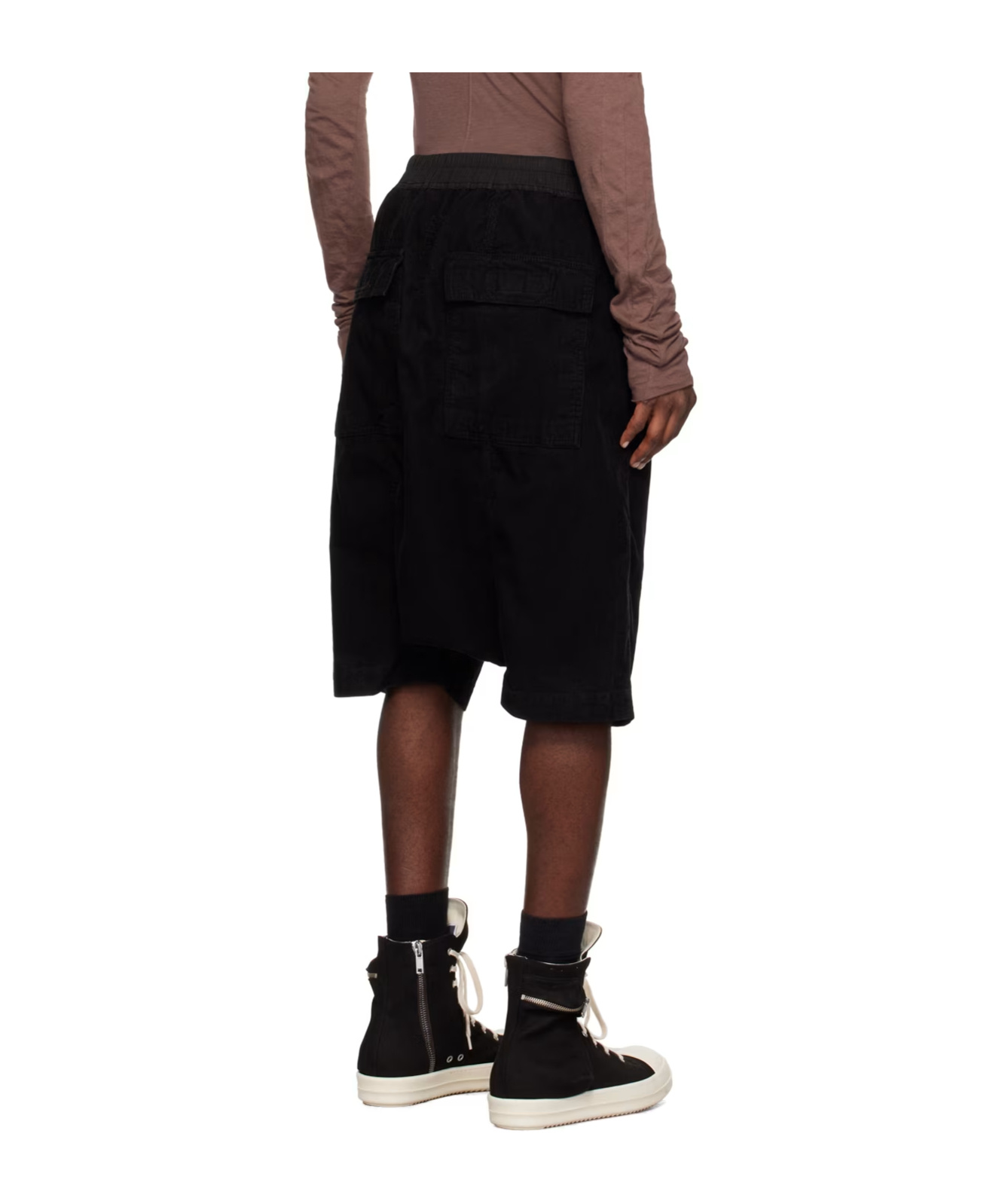 Shop Rick Owens Drkshdw Pods Drawstring Shorts In Black