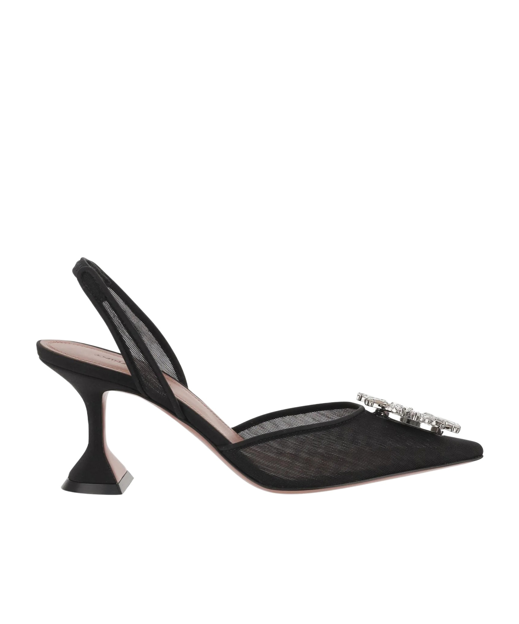 Amina Muaddi Pointed High-heeled Sandals In Black