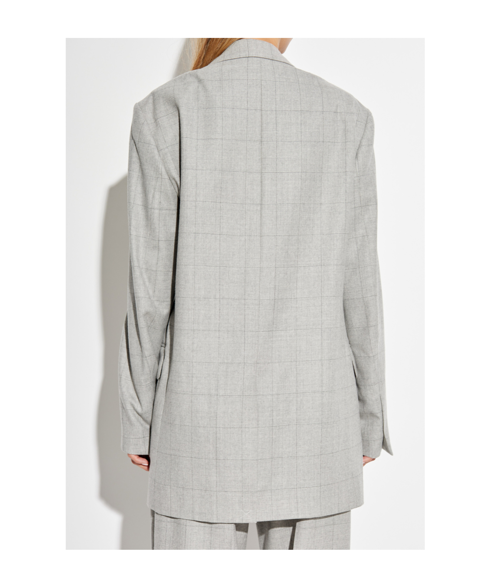 Dries Van Noten Checked Suit Coat In White