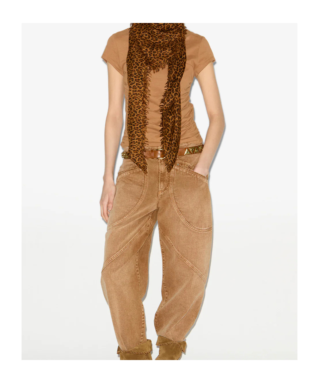 Isabel Marant Étoile Maelie T-shirt In Brown