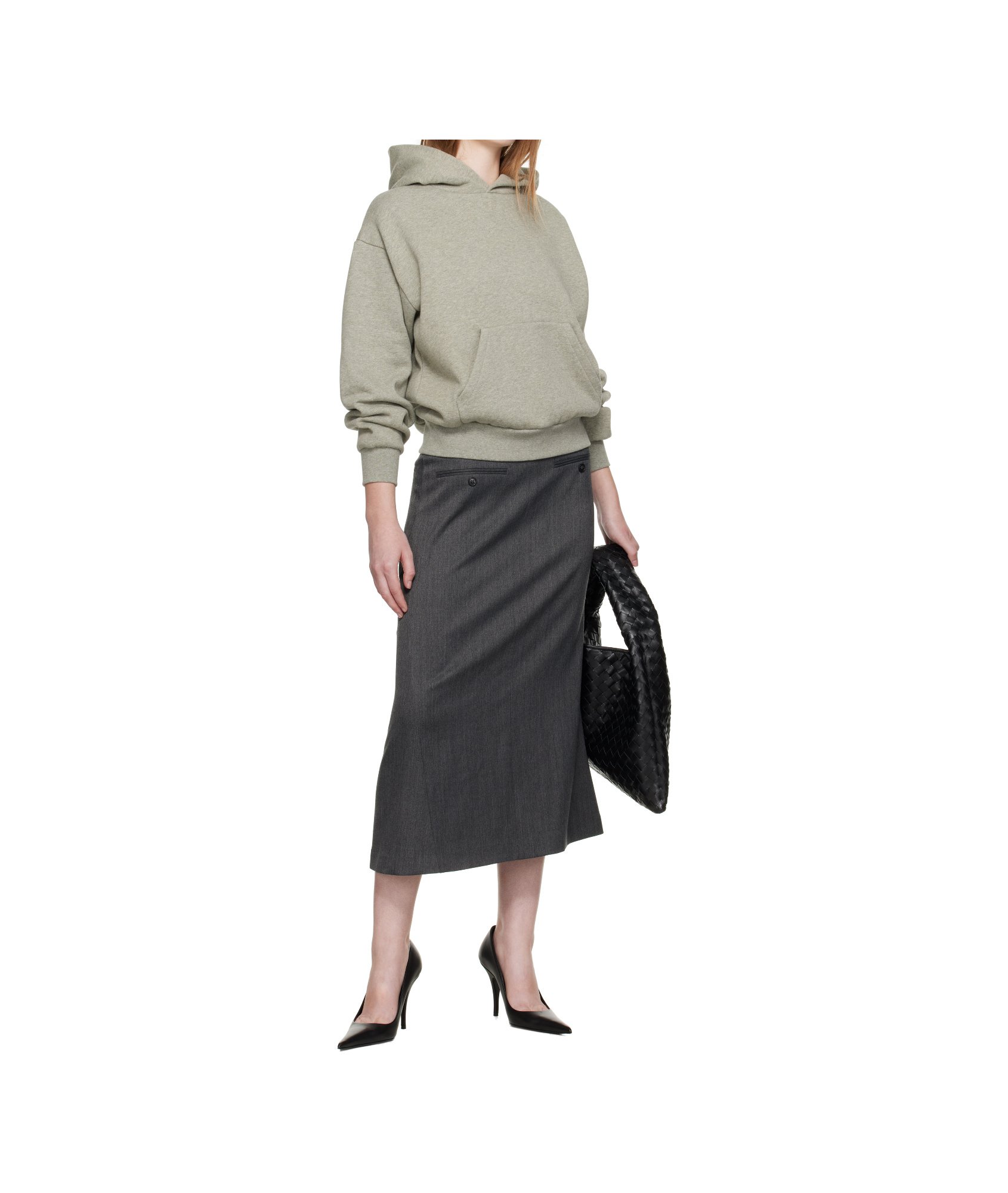 Essentials Logo Patch Hooded Sweatshirt In Brown